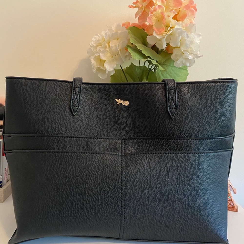 Mathew + Julian Black Work Tote Bag